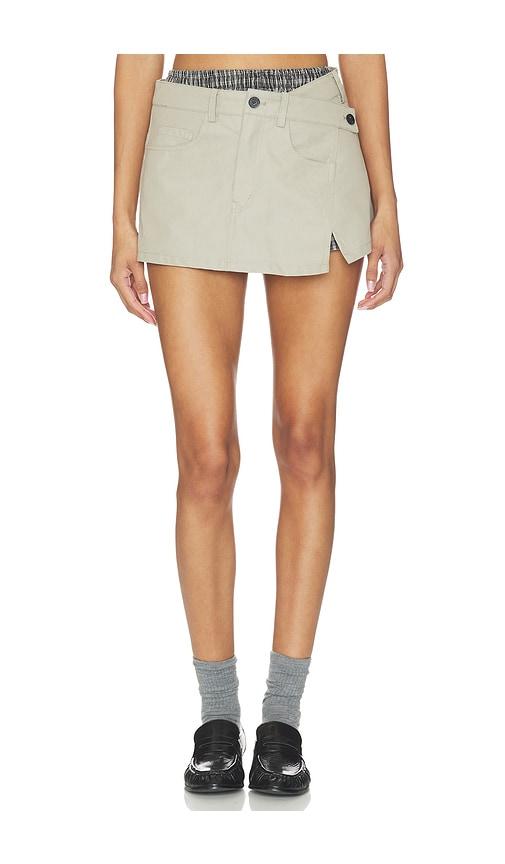 MARRKNULL Two-Piece Utility Skirt in Taupe by MARRKNULL