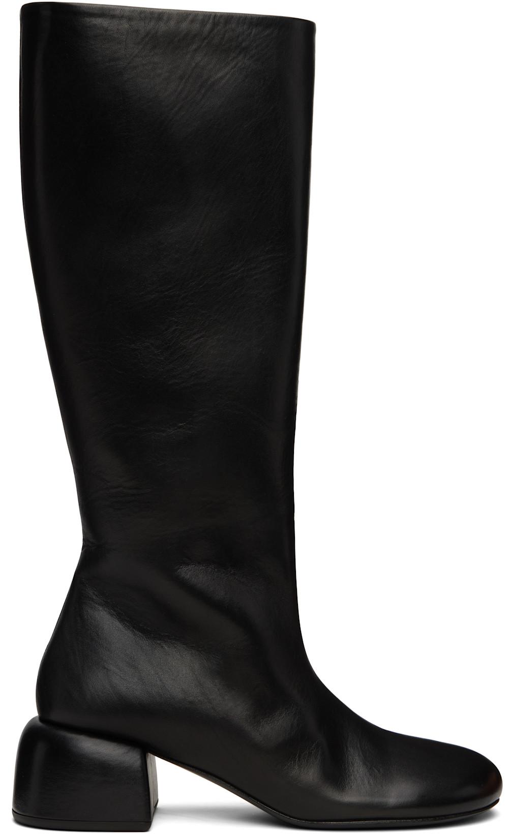 Black Basata Tall Boots by MARSELL