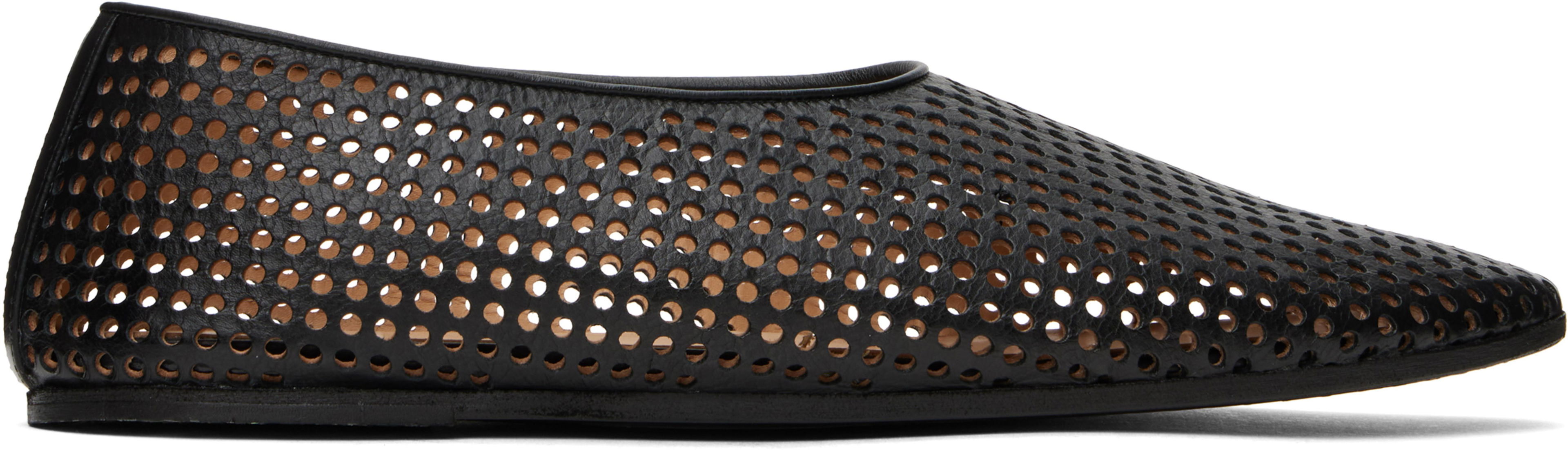 Black Coltellaccio Forata Slippers by MARSELL