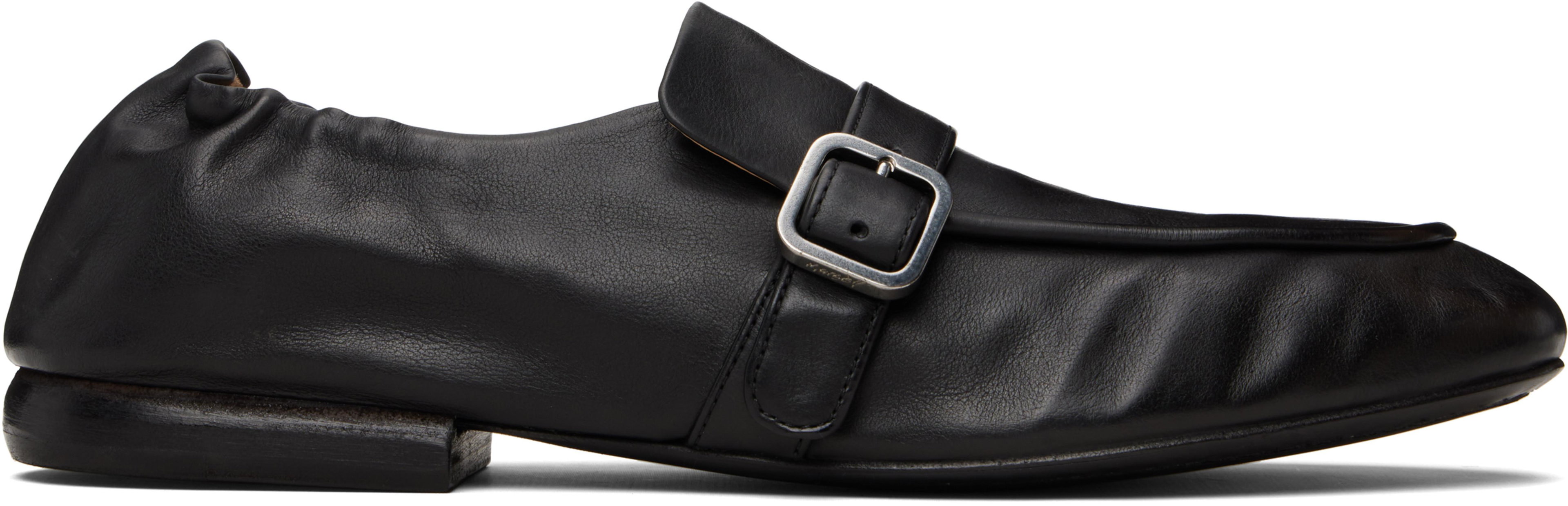 Black Mandolo Leather Loafers by MARSELL