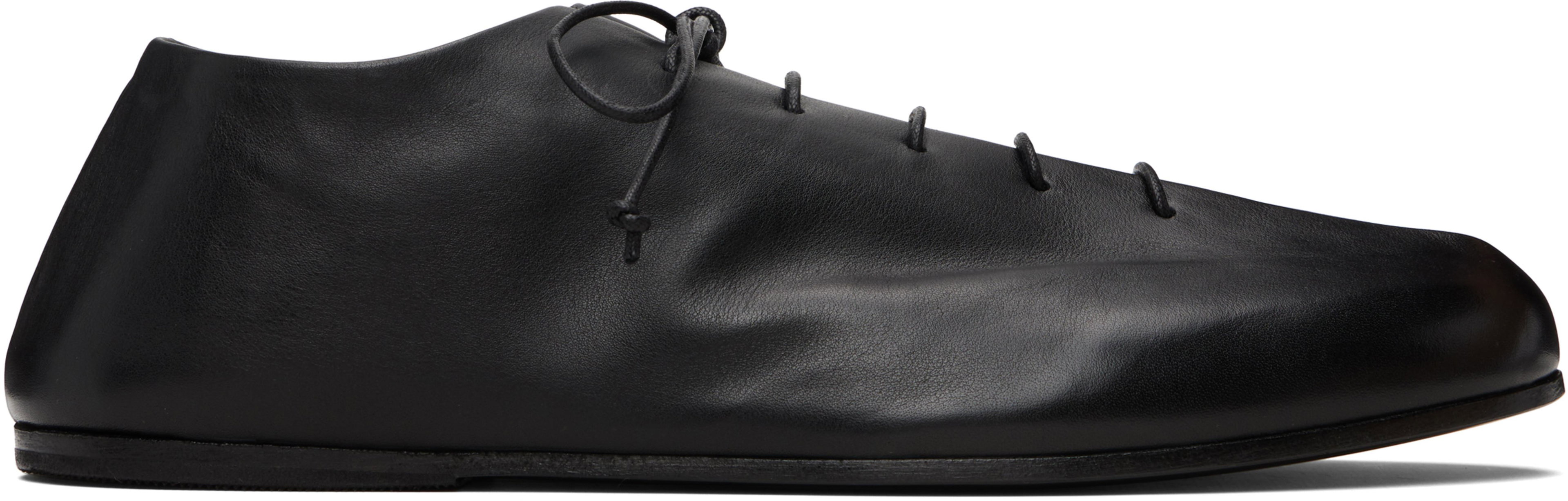 Black Steccoblocco Leather Derbys by MARSELL