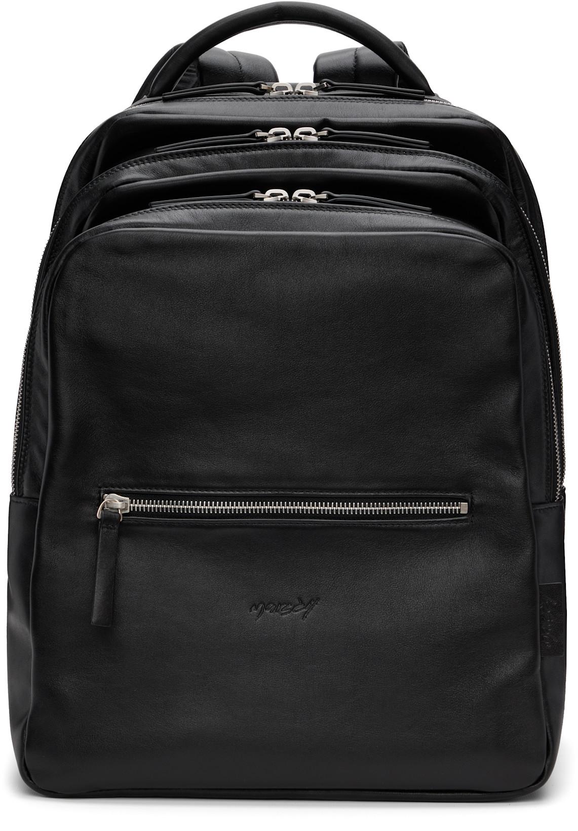 Black Triparto Backpack by MARSELL