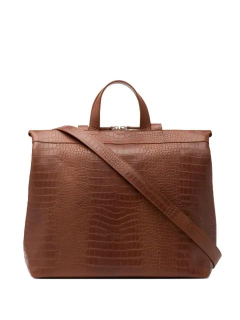 Borso croc-embossed tote bag by MARSELL