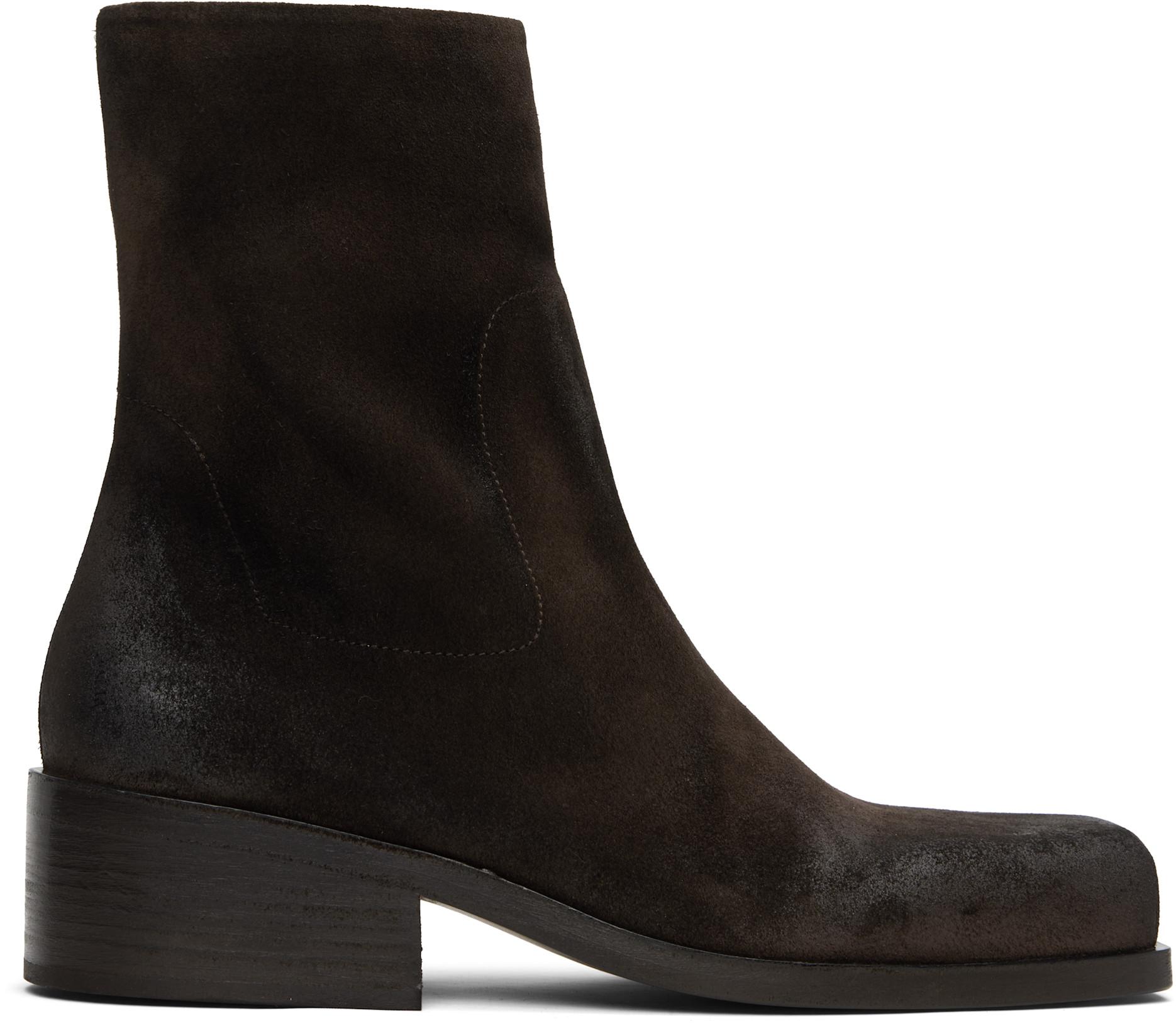 Brown Cassello Ankle Boots by MARSELL