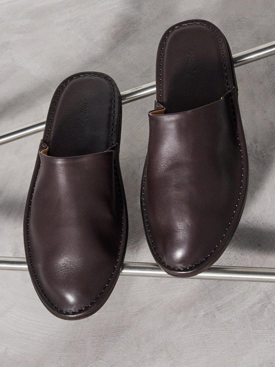 Filo leather slippers by MARSELL