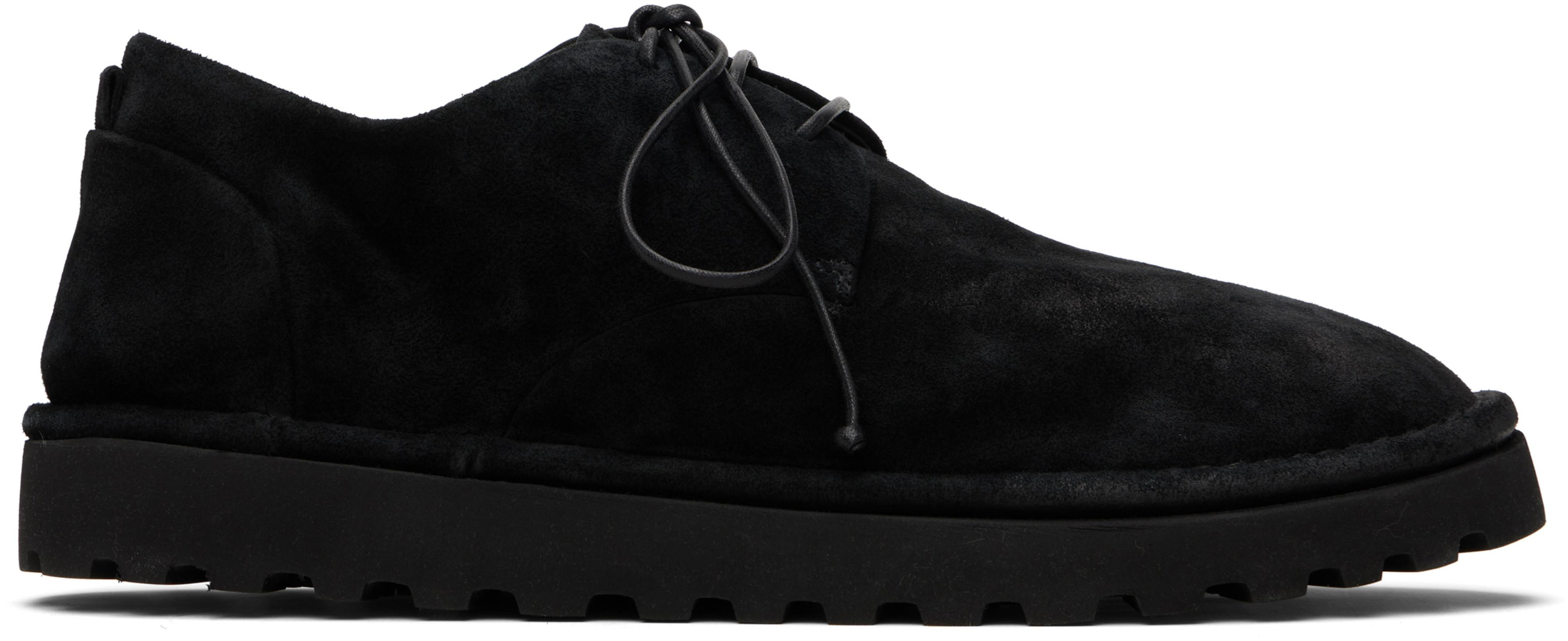 Black Sancrispa Alta Pomice Leather Derbys by MARSELL GOMME