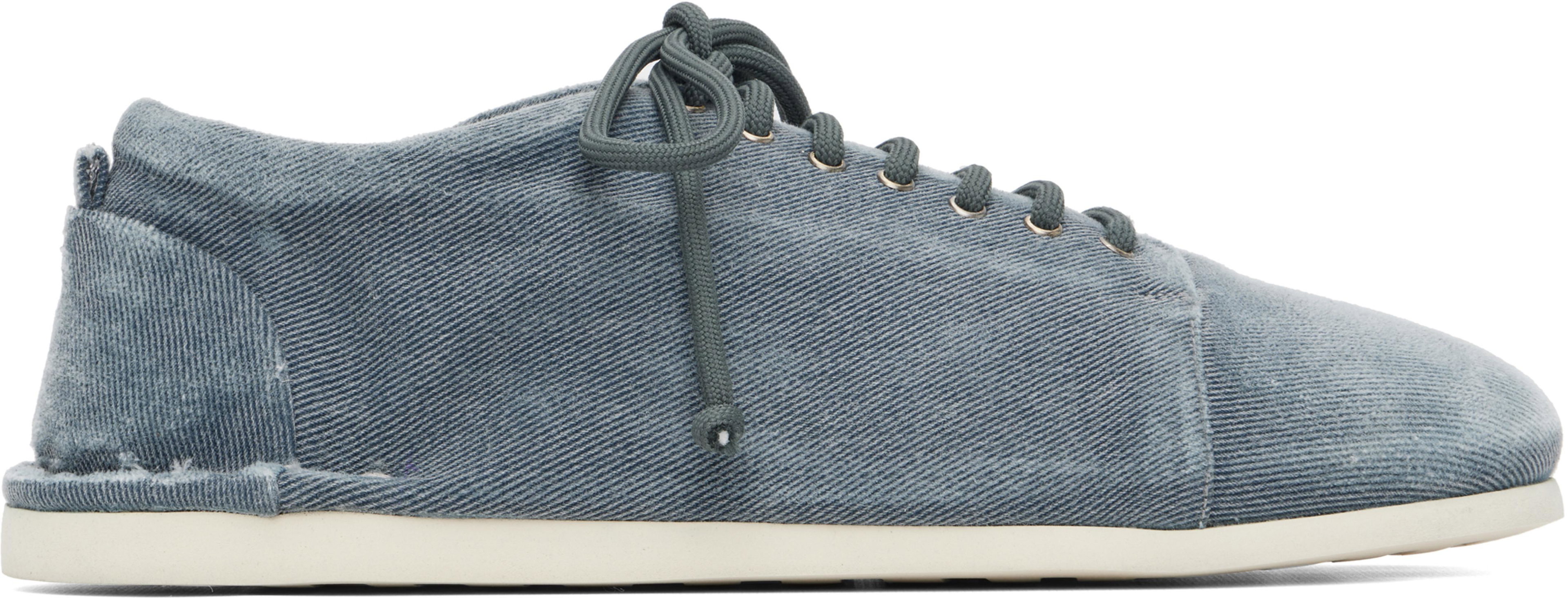 Blue Sancrespella Jeans Derby Sneakers by MARSELL GOMME