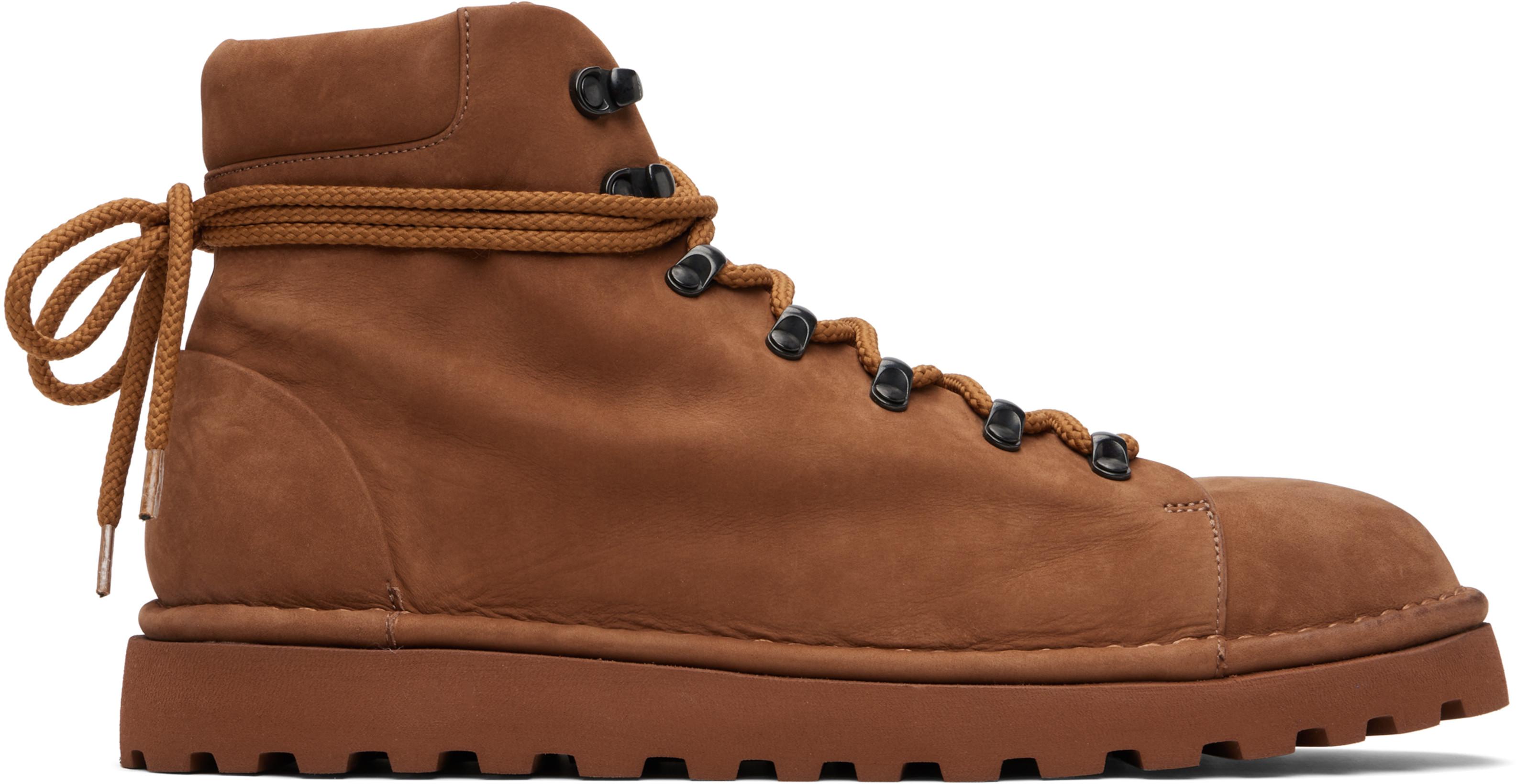 Tan Pallottola Nubuck Boots by MARSELL GOMME