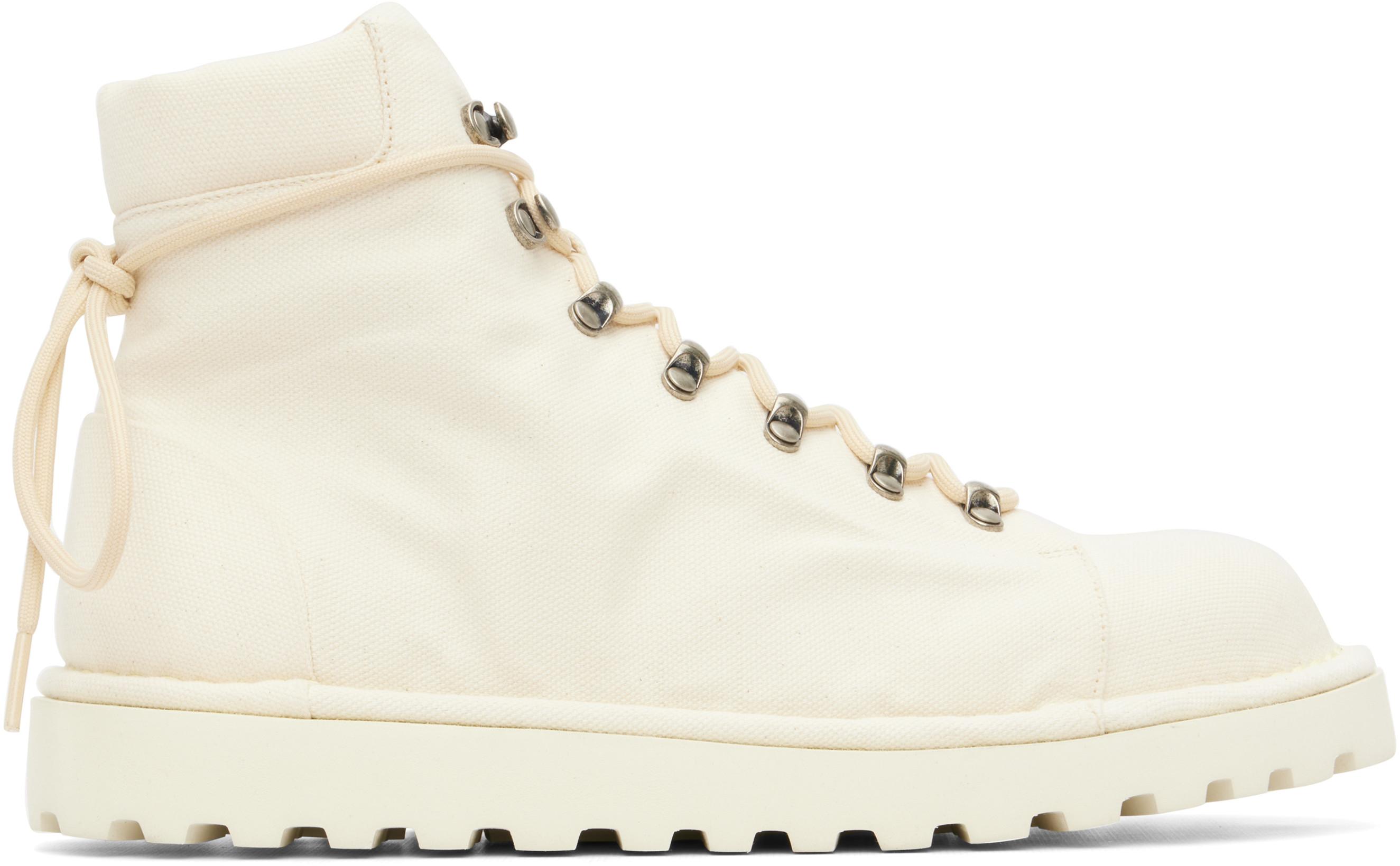 White Pallottola Crepping Ankle Boots by MARSELL GOMME