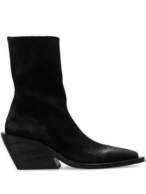 Gessetto 90mm point-toe leather ankle boots by MARSELL