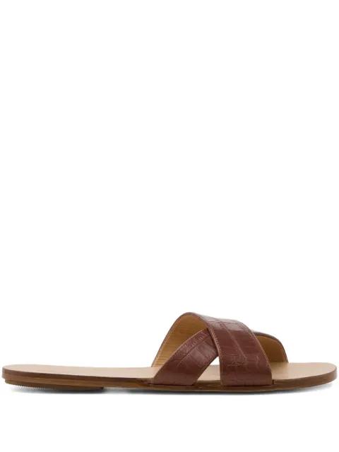 Sottile embossed crossover sandals by MARSELL