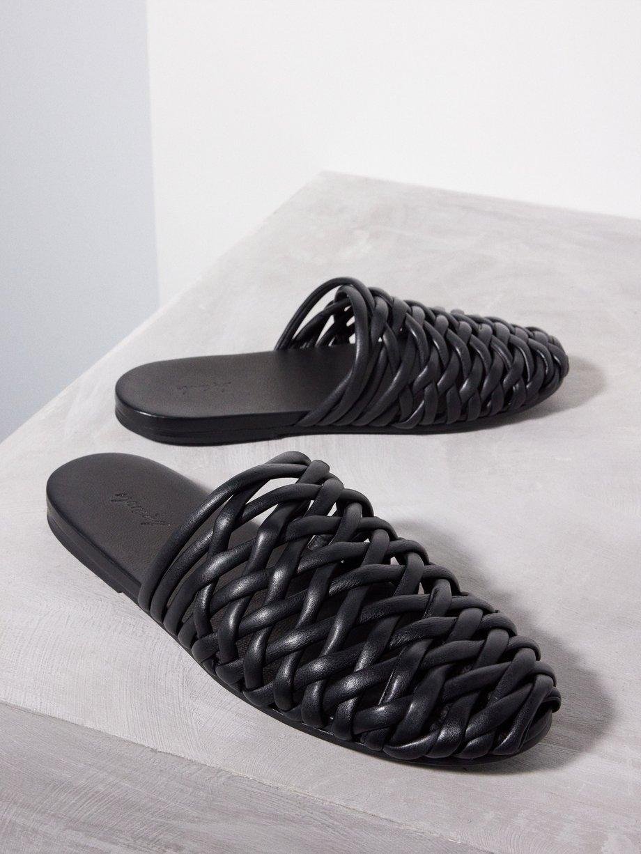 Steccoblocco woven-leather slippers by MARSELL