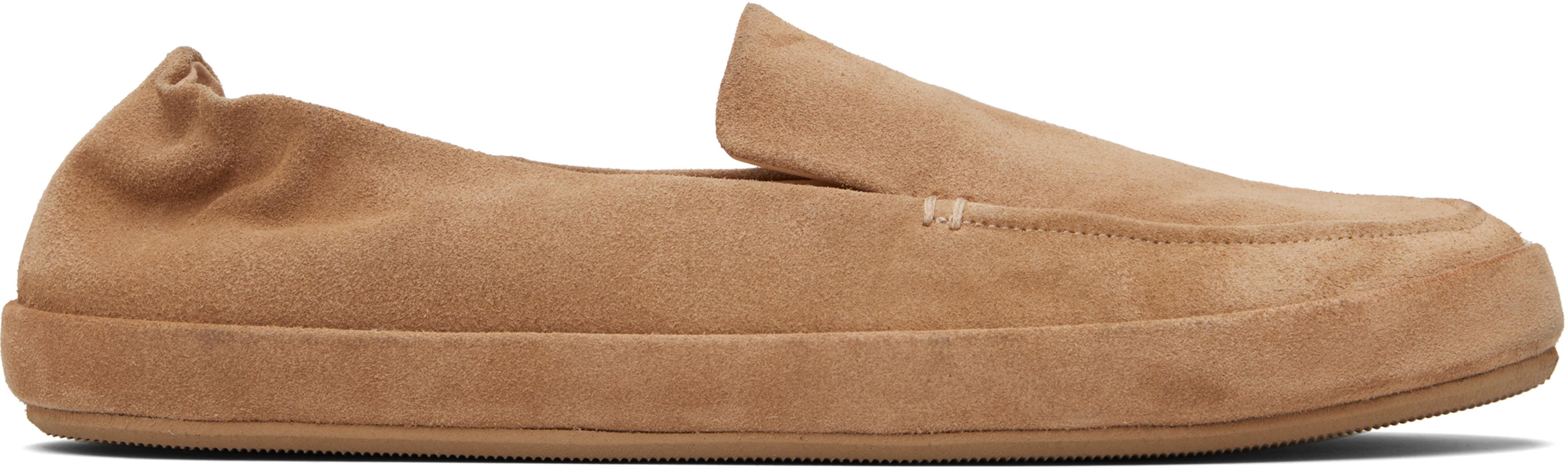 Tan Scatopelle Suede Loafers by MARSELL