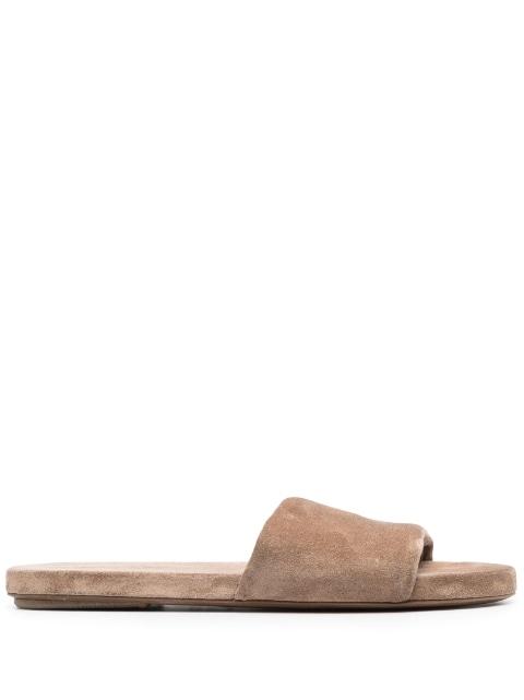 flat suede slides by MARSELL