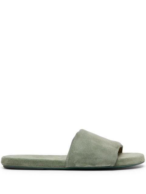 padded suede slides by MARSELL