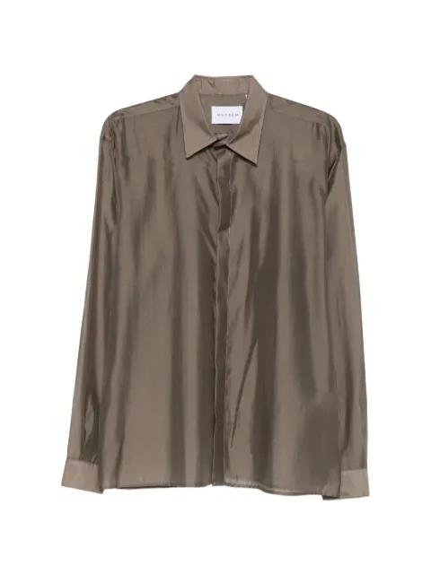 contrast-stitch long-sleeve shirt by MARSEM