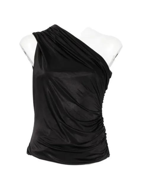 one-shoulder ruched top by MARSEM