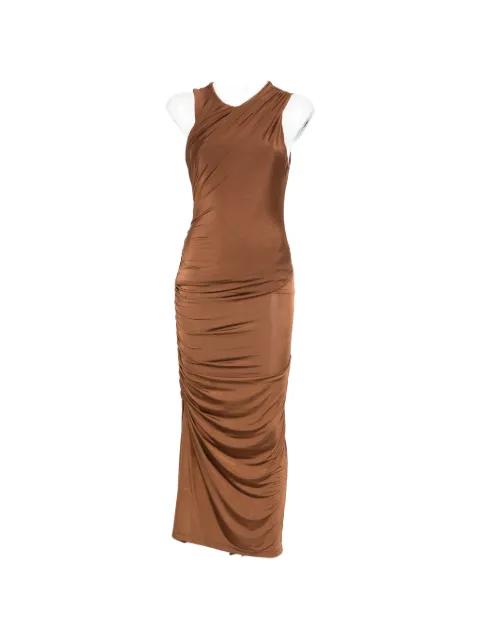 ruched sleeveless maxi dress by MARSEM
