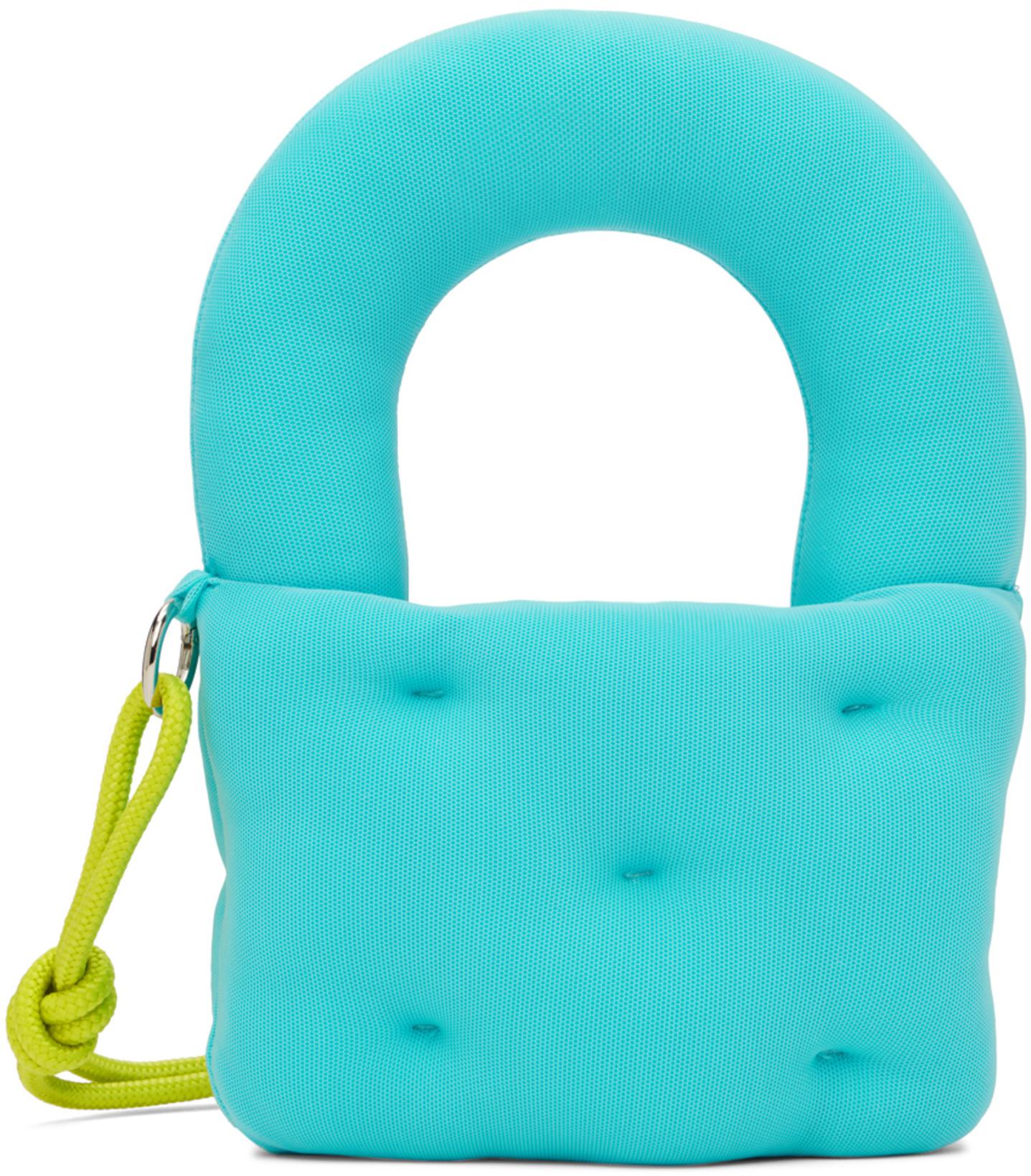 Blue Mini Plush Bag by MARSHALL COLUMBIA