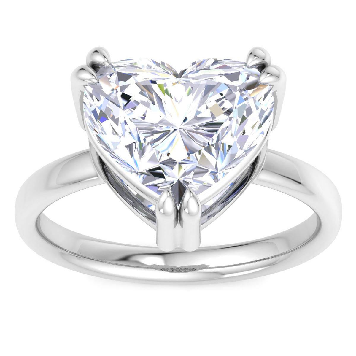 Martha Stewart 5 Carat Heart Shape Lab Grown Diamond Solitaire Engagement Ring In Sterling Silver by MARTHA STEWART