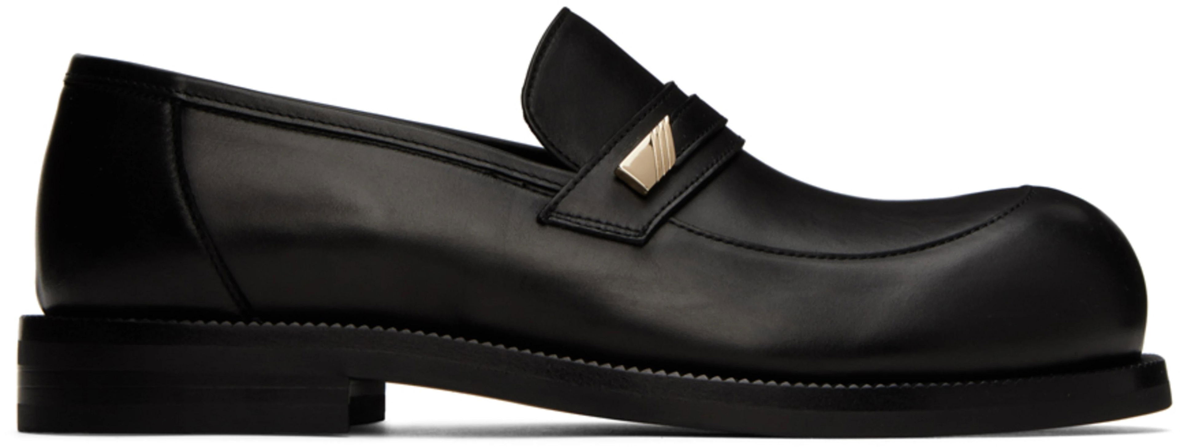 Black Bulb Toe Loafers by MARTINE ROSE
