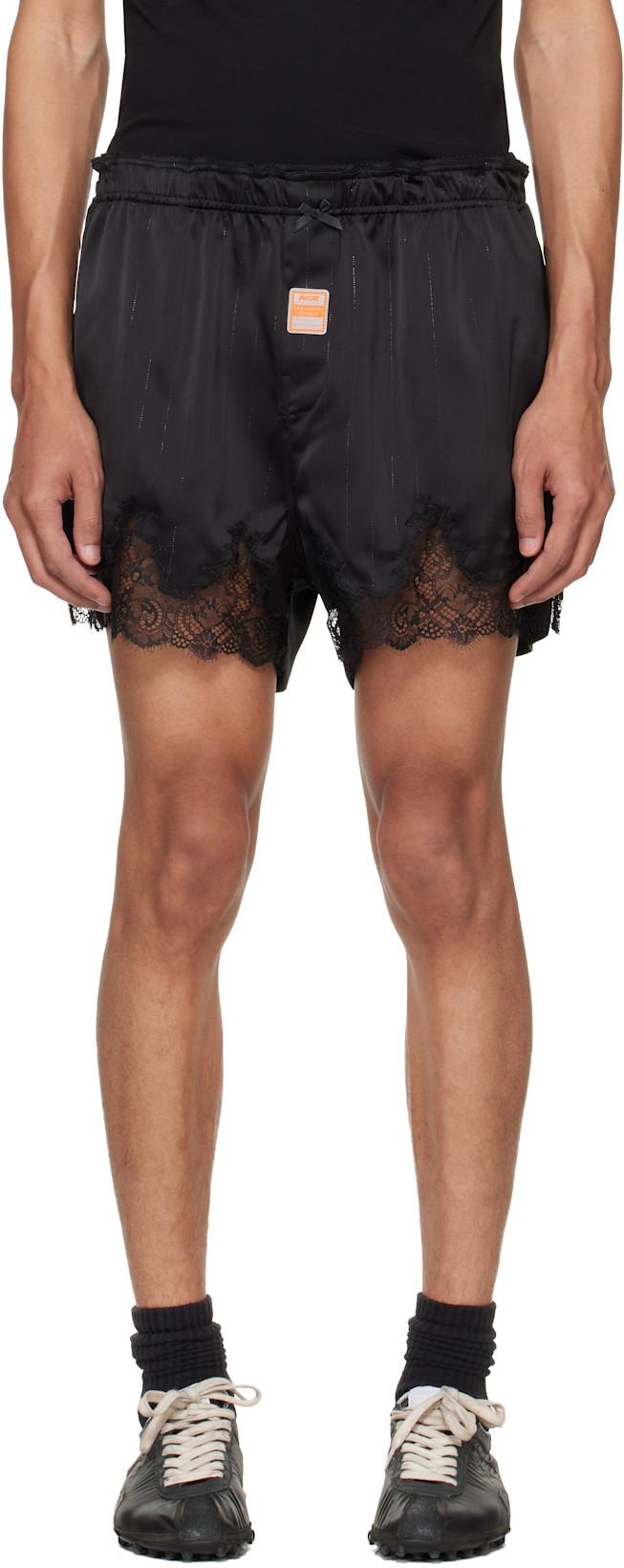 Black French Knicker Shorts by MARTINE ROSE
