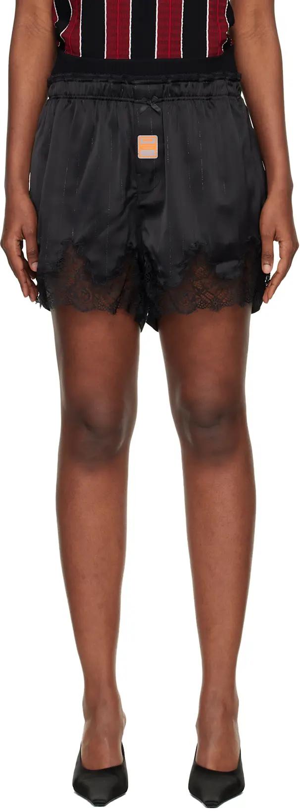Black French Knickers Shorts by MARTINE ROSE