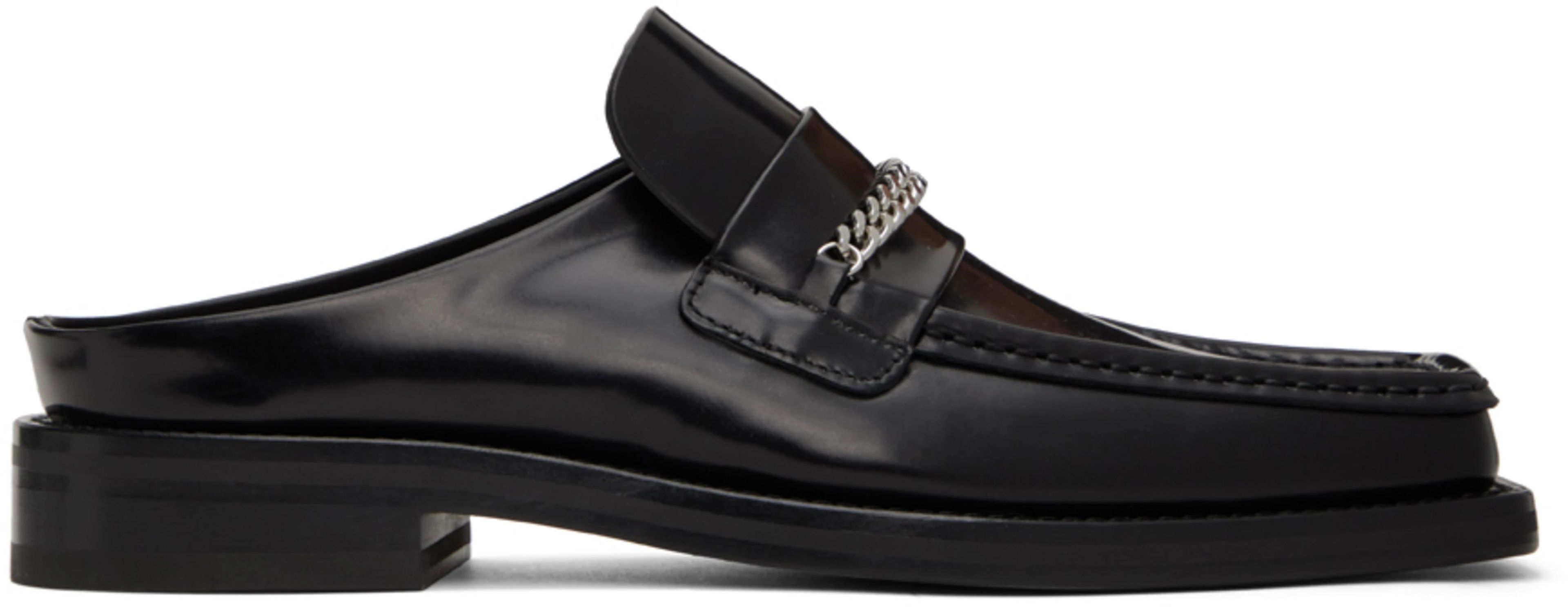 Black Square Toe Mules by MARTINE ROSE