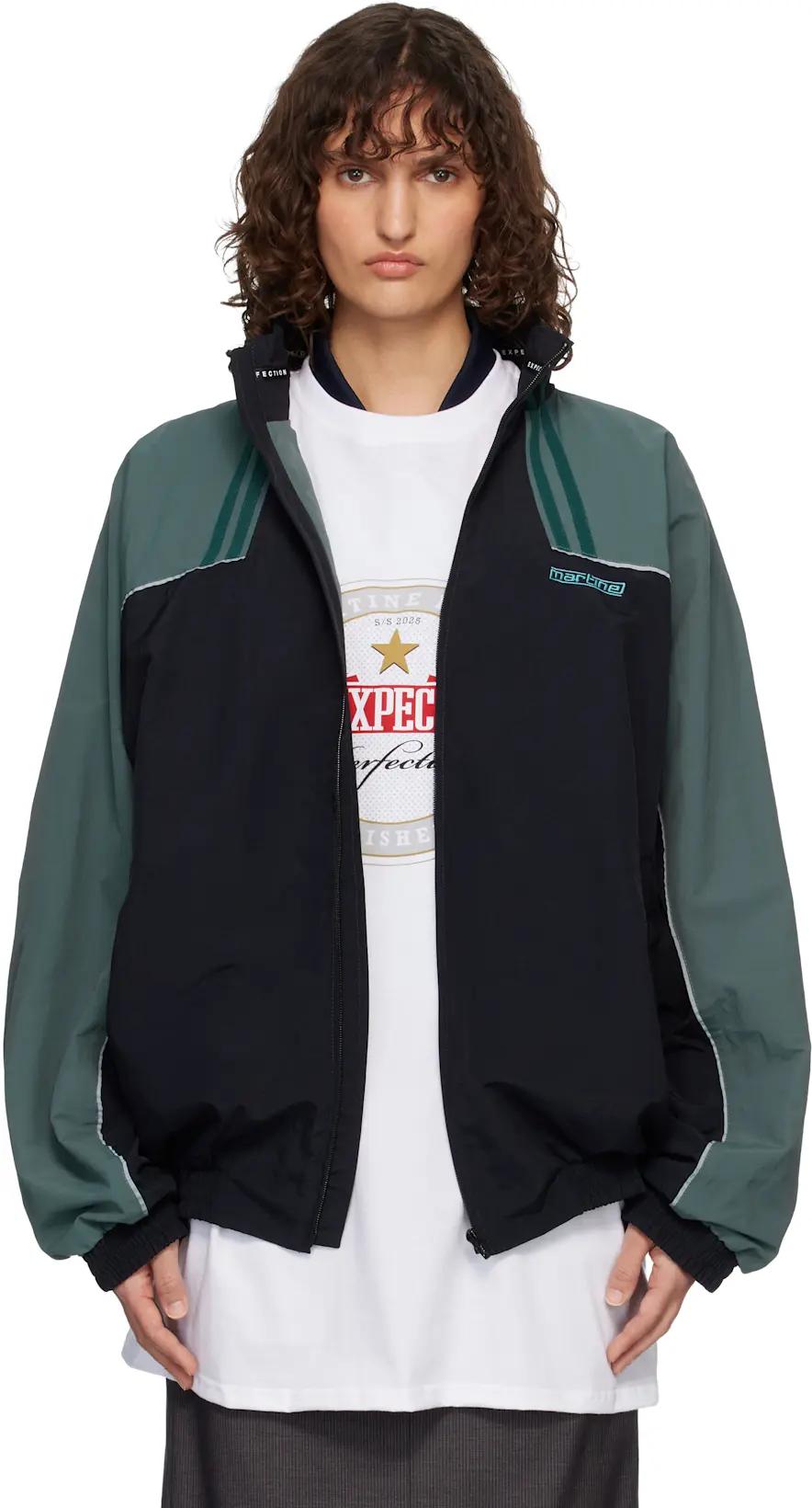 Black & Green T-Lining Track Jacket by MARTINE ROSE