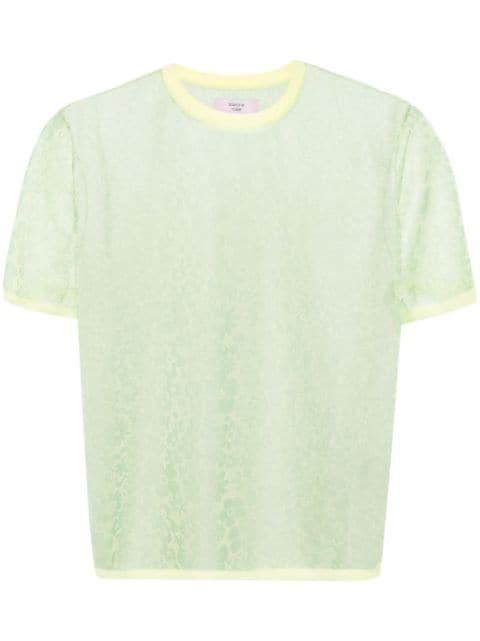 Granny patterned-jacquard T-shirt by MARTINE ROSE