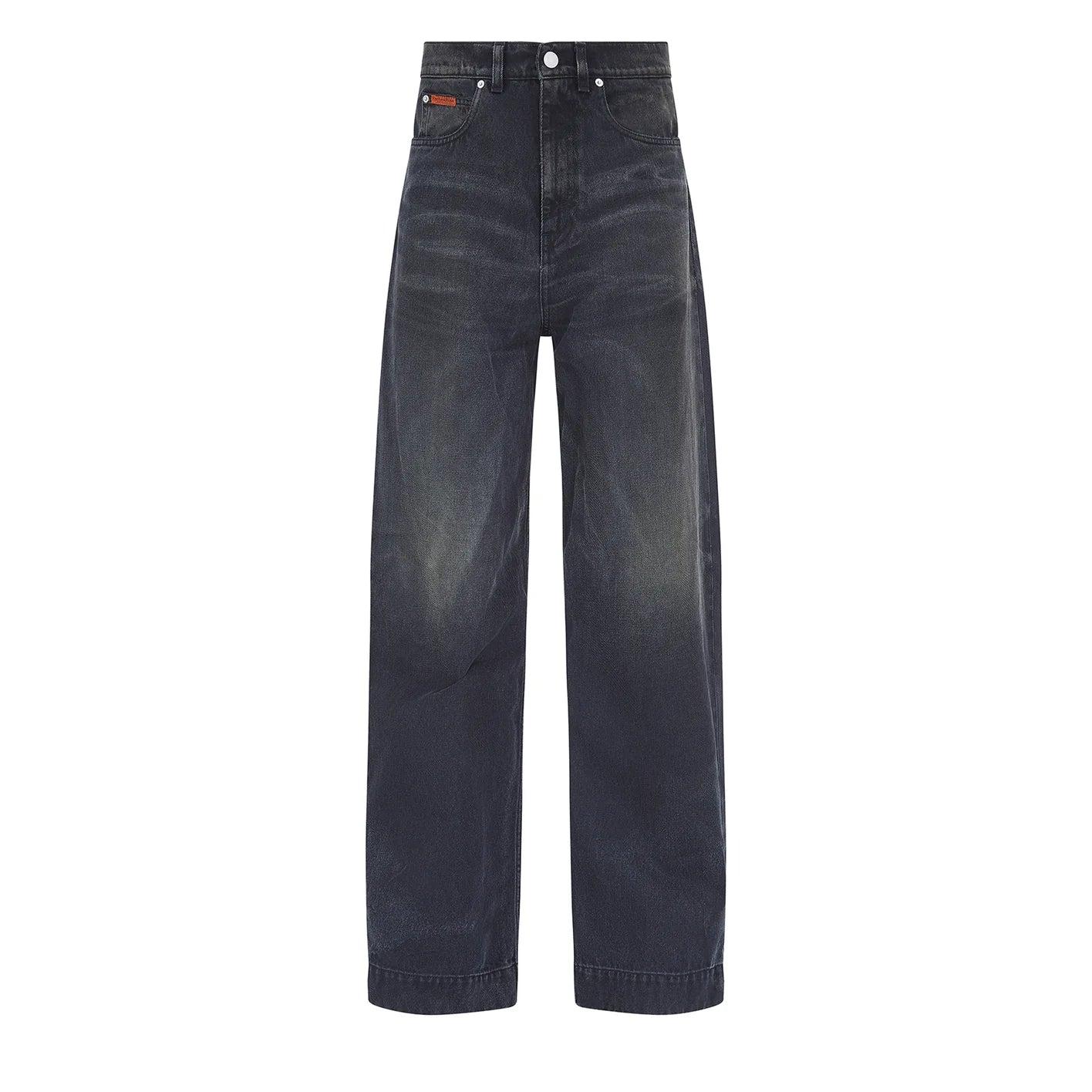 MARTINE ROSE - Men's Wide Leg Jean - (Cowboy Wash) by MARTINE ROSE
