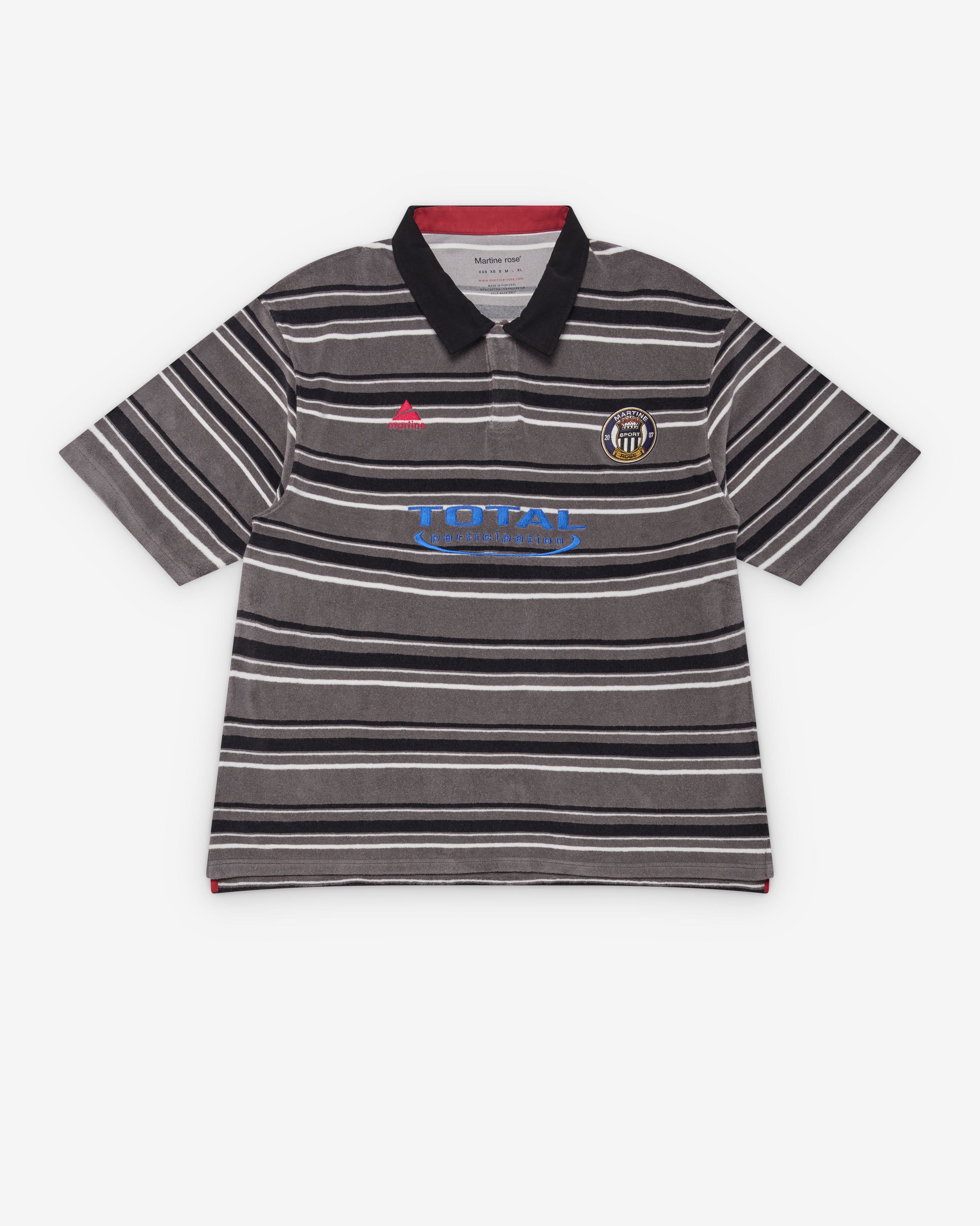 Martine Rose - Men's Oversized S/S Polo - (Grey/Black) by MARTINE ROSE
