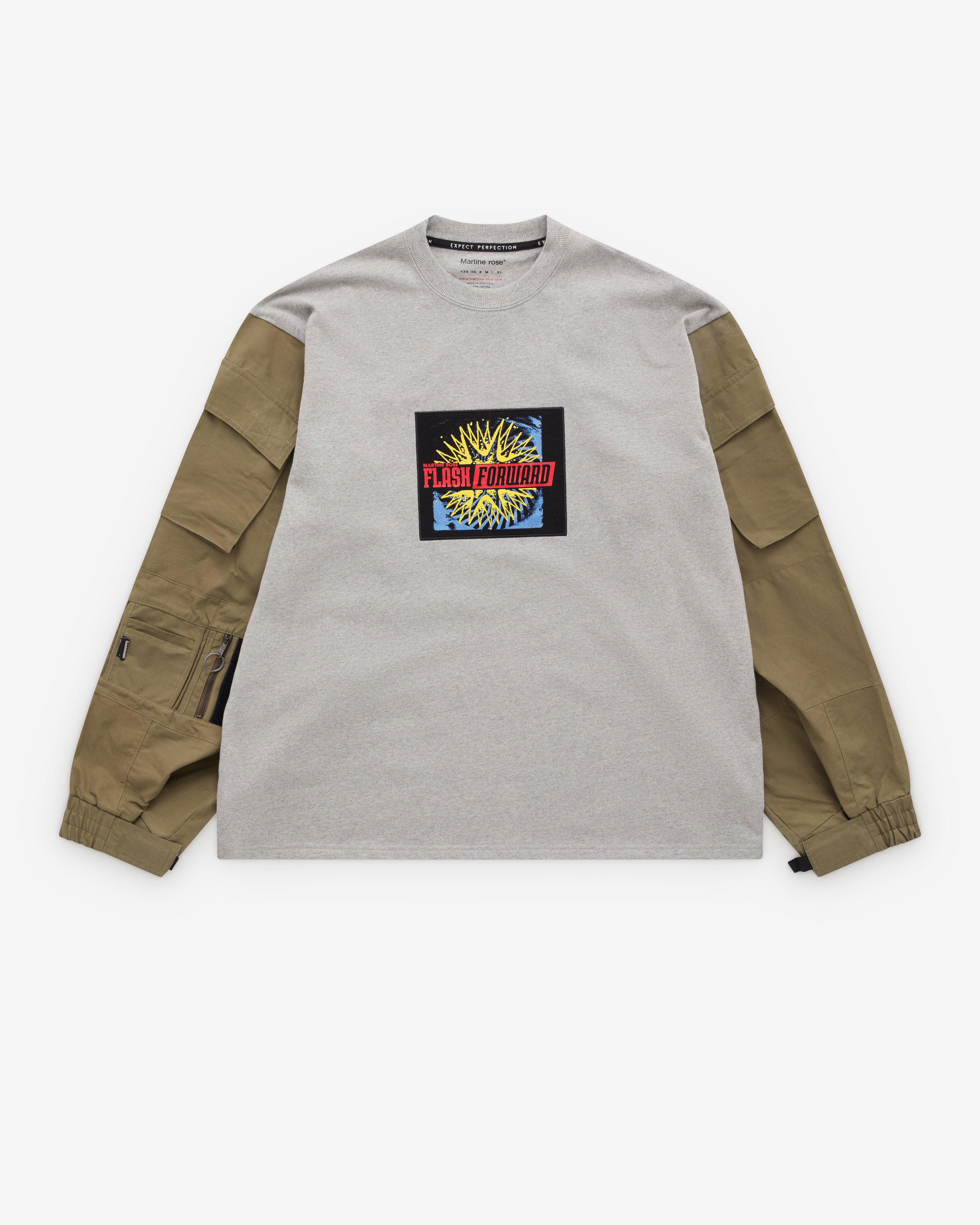 Martine Rose - Men's Oversized Utility Sleeve Shirt - (Grey) by MARTINE ROSE