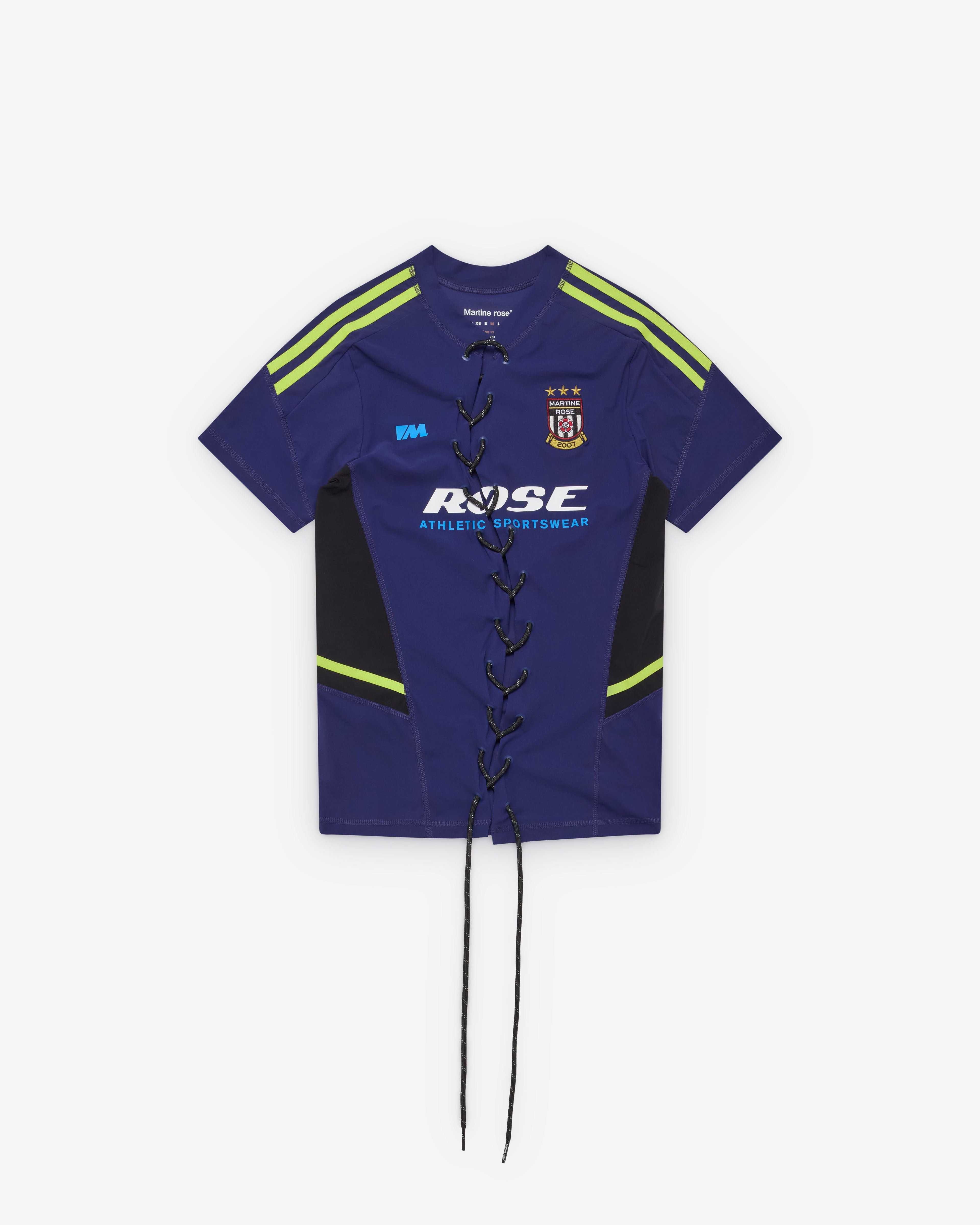 Martine Rose - Women's Lace Up Football Top - (Blue/Navy) by MARTINE ROSE