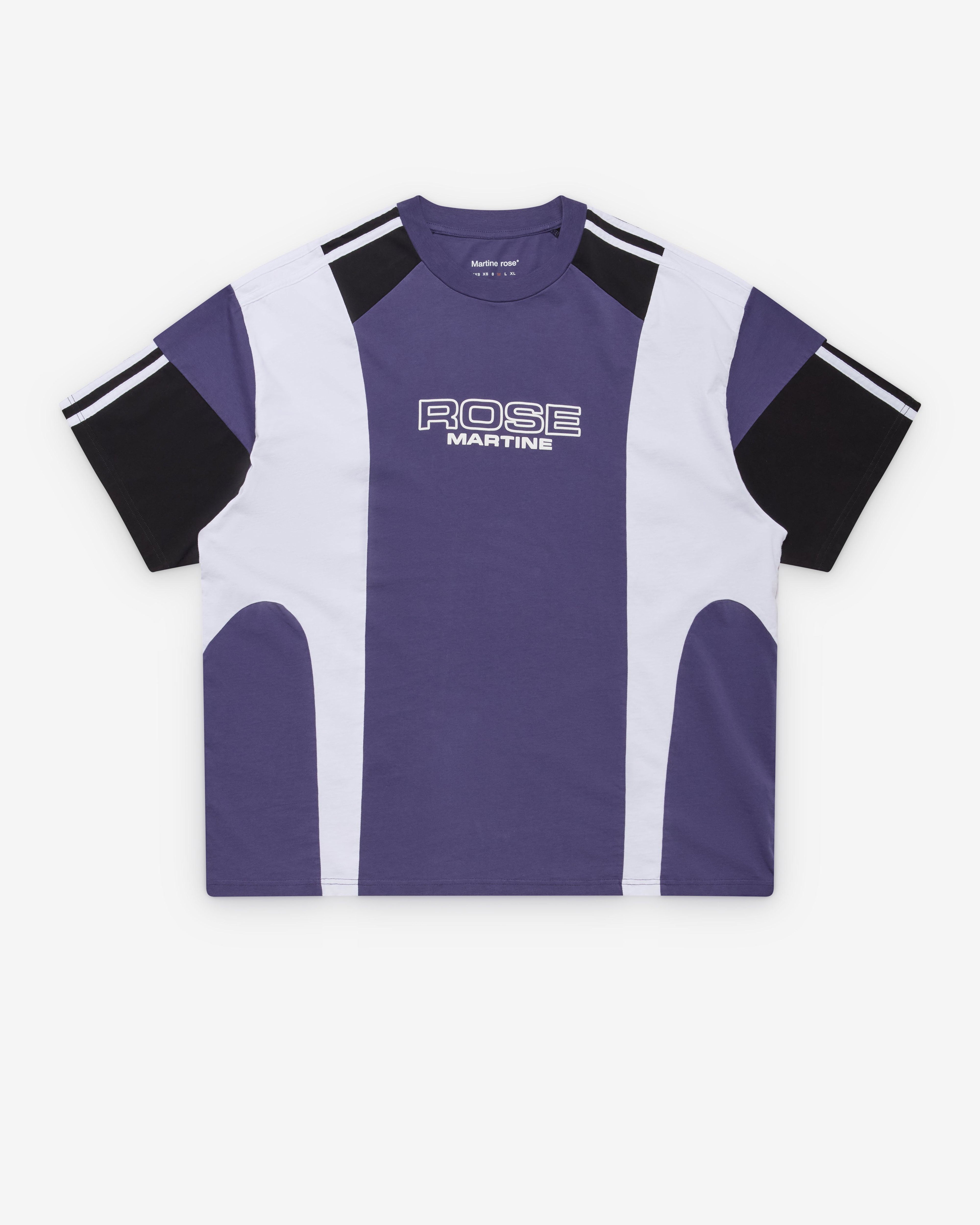 Martine Rose - Women's Oversized Panelled T-Shirt - (Purple/White) by MARTINE ROSE