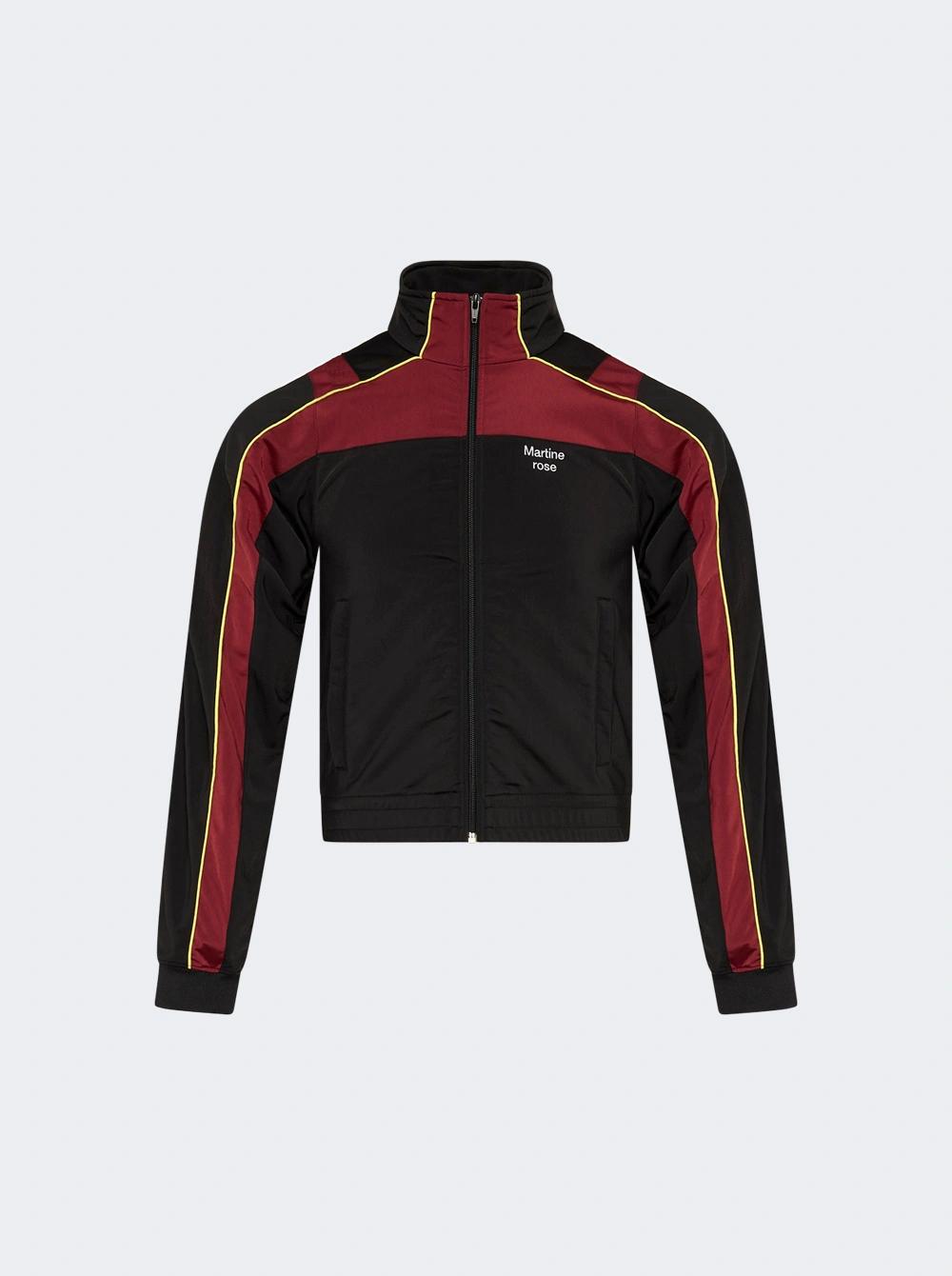 Shrunken Track Jacket Black And Burgundy  | The Webster by MARTINE ROSE