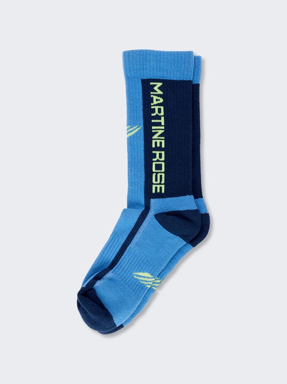 Sports Socks Two Pack Blue And Lime  | The Webster by MARTINE ROSE