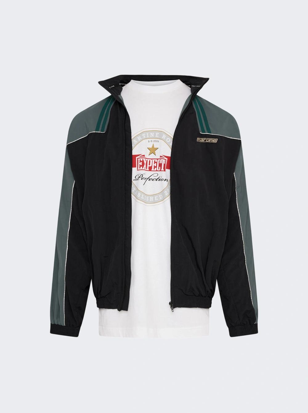 T-lining Track Jacket Black Teal  | The Webster by MARTINE ROSE