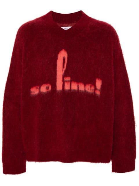 brushed V-neck sweater by MARTINE ROSE