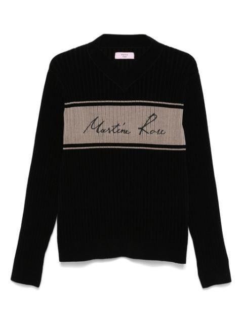 chenille V-neck sweater by MARTINE ROSE
