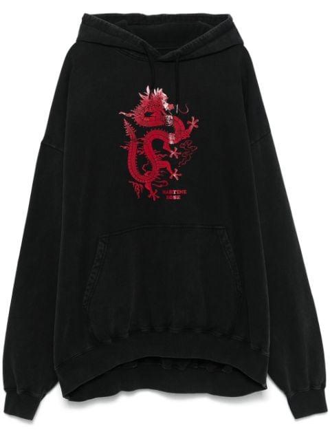 dragon print hoodie by MARTINE ROSE