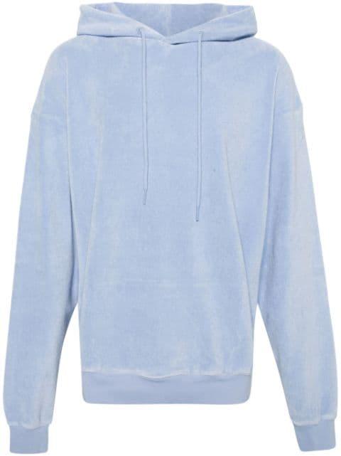 drop-shoulder towelling-finish hoodie by MARTINE ROSE