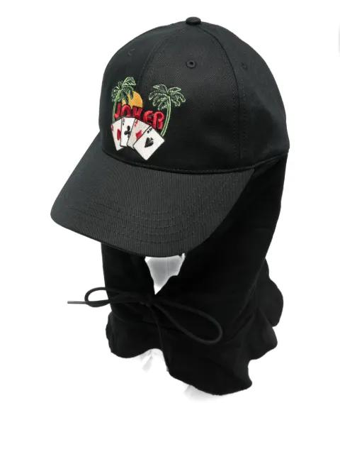 embroidered hoodied cap by MARTINE ROSE