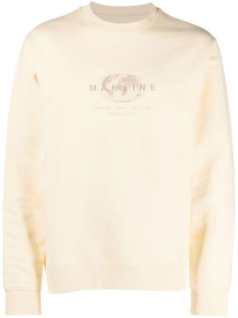 embroidered-logo cotton sweatshirt by MARTINE ROSE