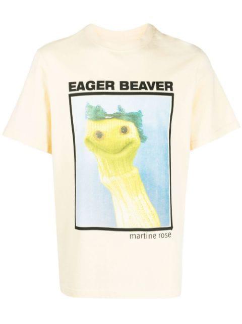 graphic-print cotton T-shirt by MARTINE ROSE