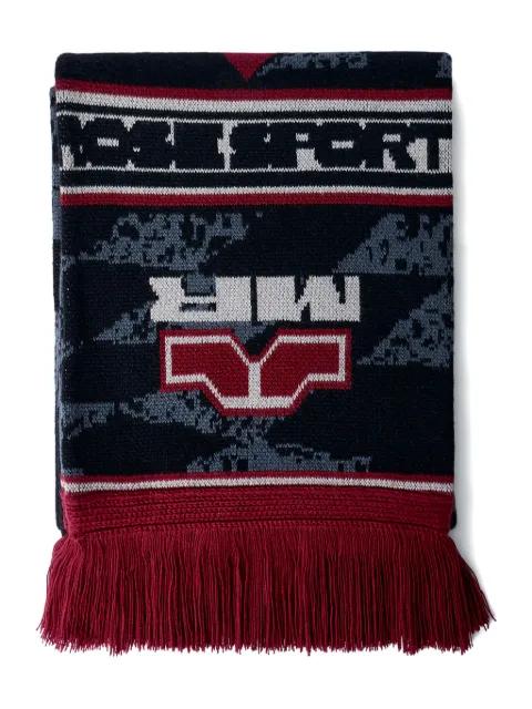 logo-motif fringed scarf by MARTINE ROSE