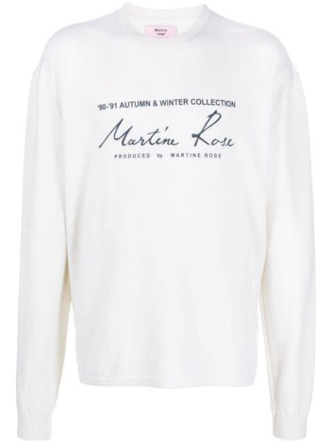 logo-print crewneck sweatshirt by MARTINE ROSE