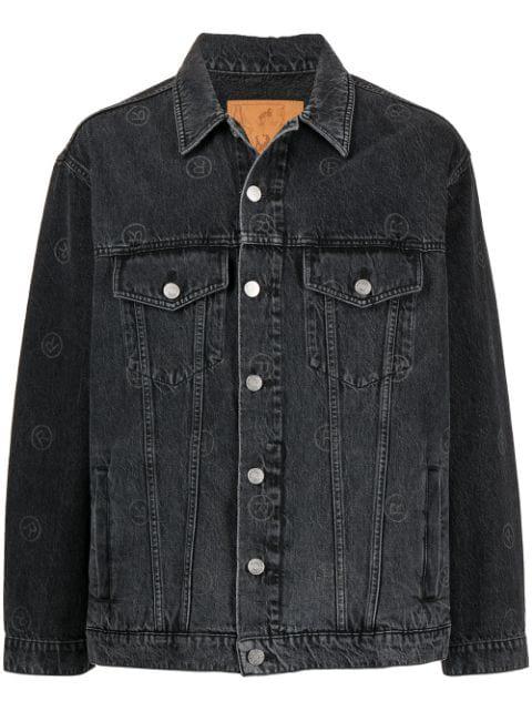 logo-print denim jacket by MARTINE ROSE