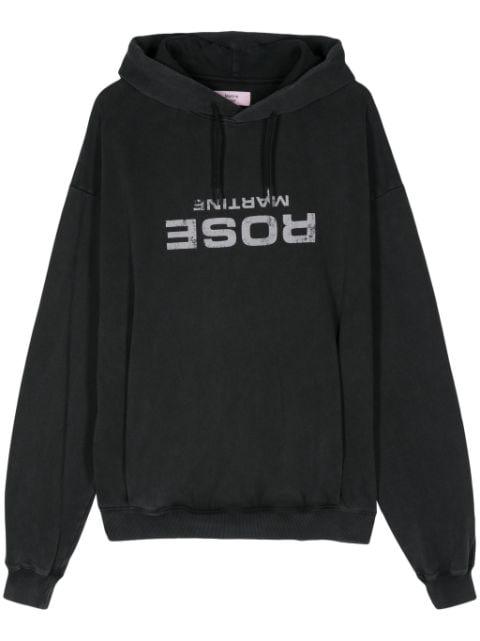 logo-print hoodie by MARTINE ROSE