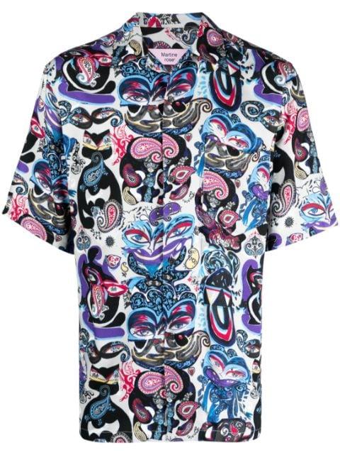 mix-print short-sleeve shirt by MARTINE ROSE